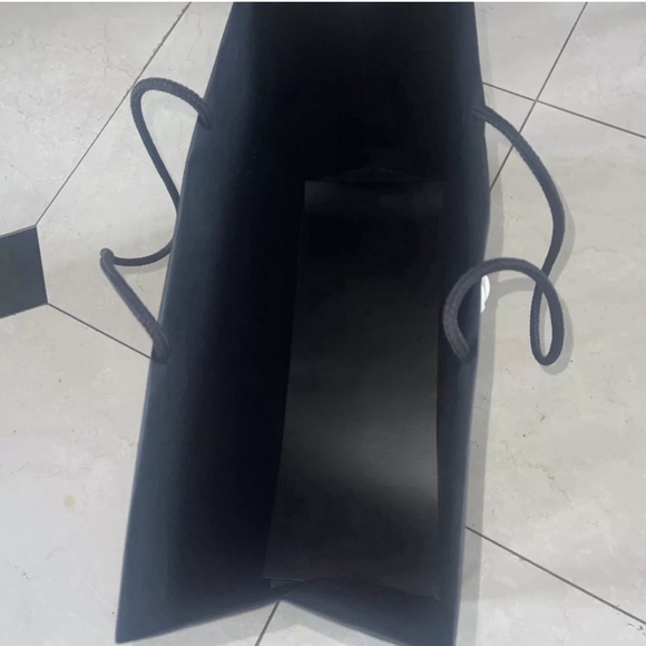 Chanel Empty Paper Black Shopping Bag Rope Handles 17.75X19.75x8” W/White Ribbon - Picture 3 of 8